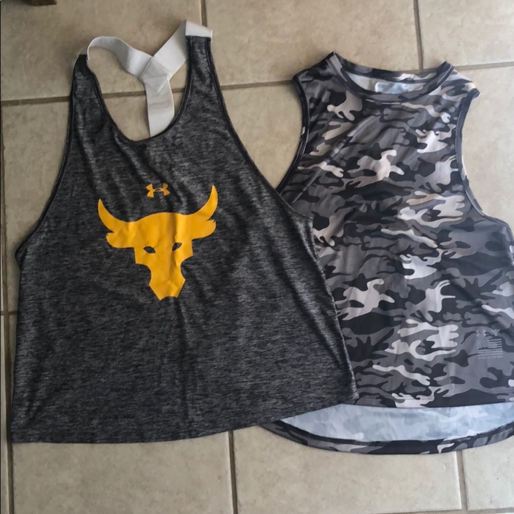 2 Rarely Worn Project Rock Collection UA Tanks